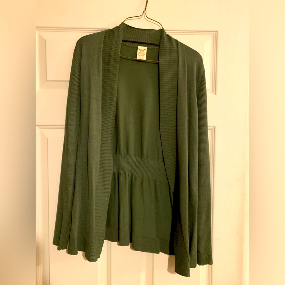 Olive green cardigan